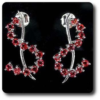 BOUCLES D'OREILLE SAPHIR ORANGE