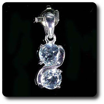 PENDENTIF TOPAZE BLEU
