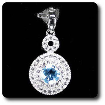 PENDENTIF TOPAZE BLEU