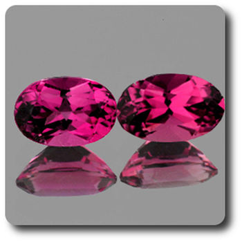 0.96 cts LOT DE 2 TOURMALINE RUBELLITE ROSE . VVS