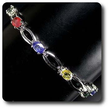MULTICOLOR SAPPHIRE BRACELET