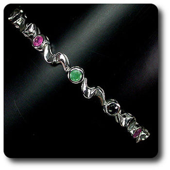 BRACELET SAPHIR RUBIS & EMERAUDE