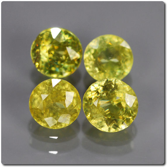 1.41 CT. 4 pcs. MULTICOLOR SPHENE . SI1-I1
