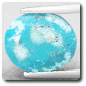 2.97 CT. NATURAL BLUE TURQUOISE + PYRITE