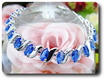 22x8mm Blue Sapphire Bracelet