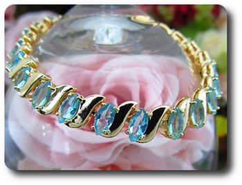 BRACELET TOPAZE BLEU