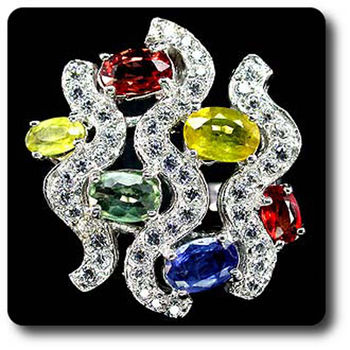 MULTICOLOR SAPPHIRE RING