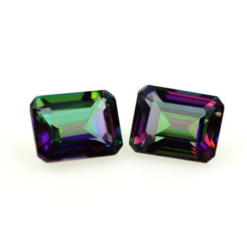 5.97 cts 2 TOPAZE ARC EN CIEL . IF