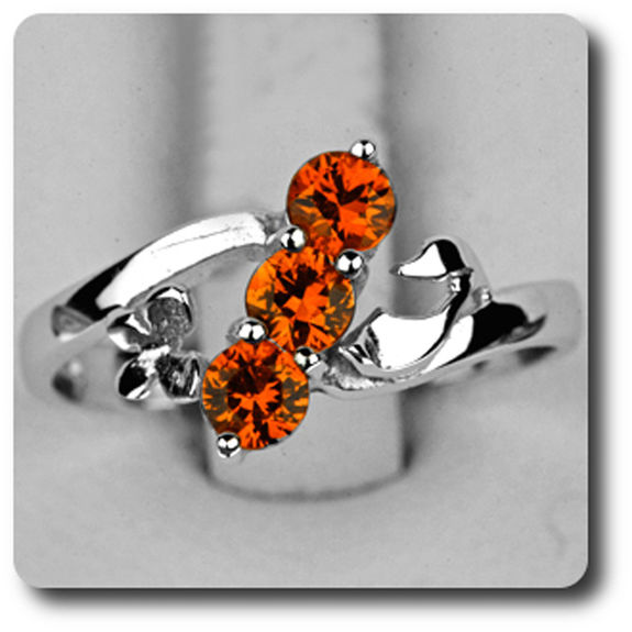 BAGUE SAPHIR ORANGE
