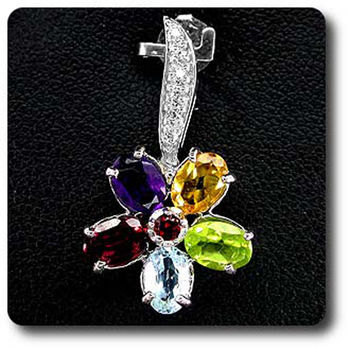 PERIDOT, AMETHYST, CITRINE, GARNET, TOPAZ PENDANT