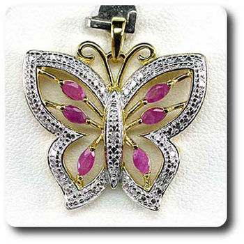 RUBY & DIAMOND  PENDANT