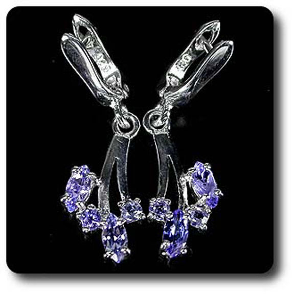 BOUCLES D'OREILLE TANZANITE