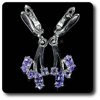 BOUCLES D'OREILLE TANZANITE