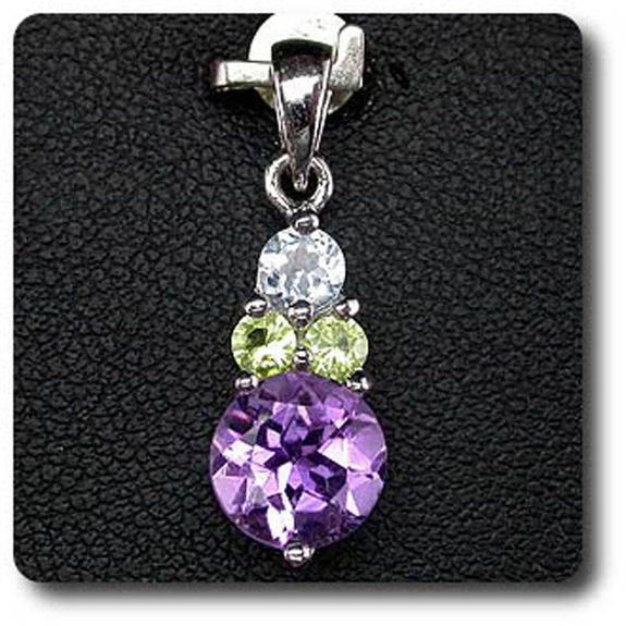 PERIDOT, AMETHYST,  TOPAZ PENDANT