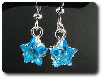 BOUCLES D'OREILLE TOPAZE BLEU