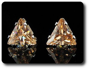 BOUCLES D'OREILLE SAPHIR ORANGE