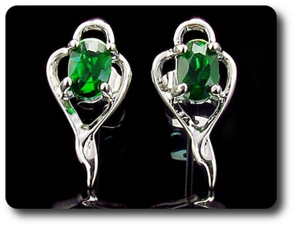 BOUCLES D'OREILLE EMERAUDE