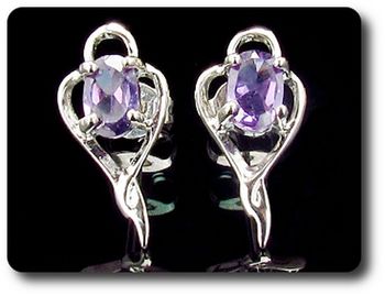 BOUCLES D'OREILLE AMETHYSTE