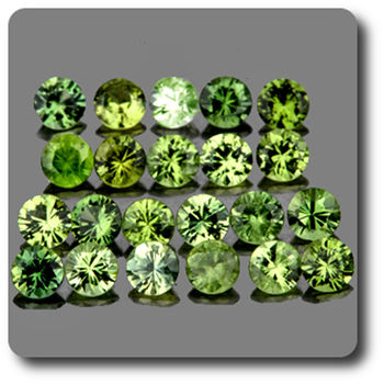 0.04 cts SAPHIR VERT . 2 MM. IF - VVS1 ( vendu à l'unité )