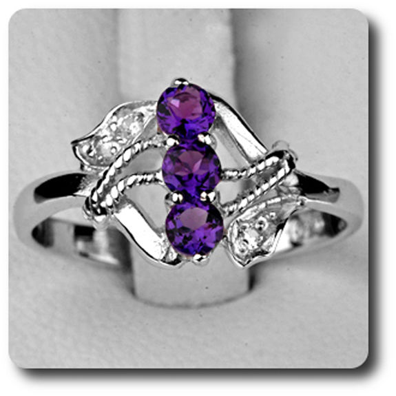 BAGUE AMETHYSTE & DIAMANT