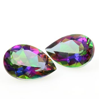 13.95 cts 2 TOPAZE ARC EN CIEL . IF