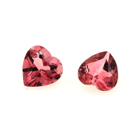 0.84 cts LOT DE 2 TOURMALINE ROSE . VVS1