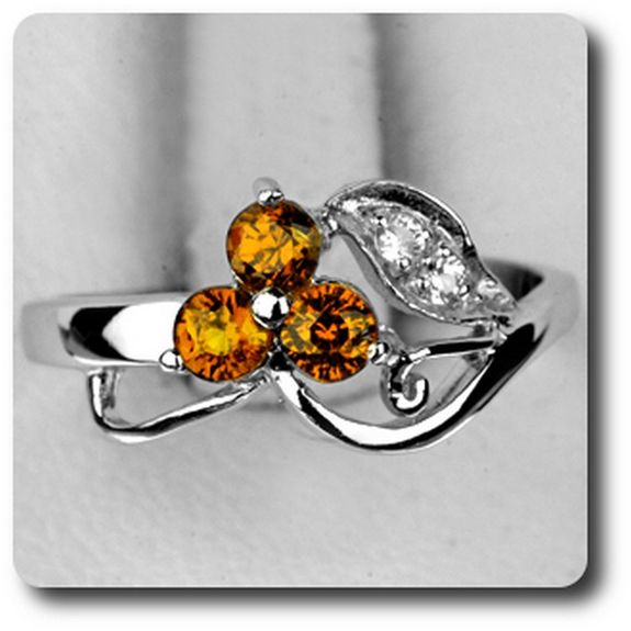 BAGUE GRENAT MALI & DIAMANT