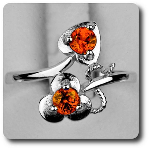 BAGUE GRENAT SPESSARTITE ORANGE