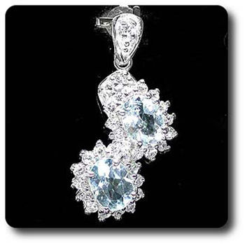 PENDENTIF TOPAZE BLEU
