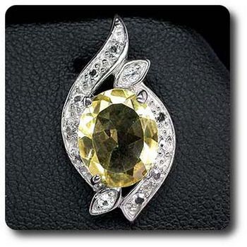 PENDENTIF CITRINE & TOPAZE BLANCHE