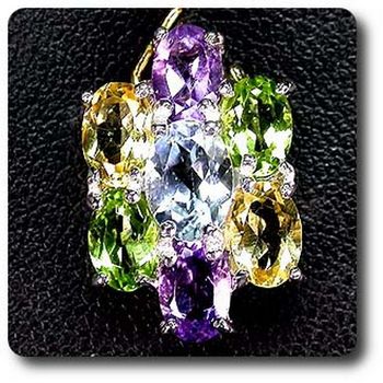 PERIDOT, AMETHYST, CITRINE, TOPAZ PENDANT
