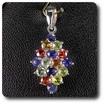 PENDENTIF SAPHIR MULTICOLORE
