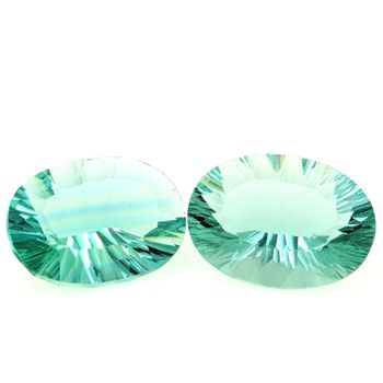 26.83 cts LOT DE 2 FLUORINE VERTE. IF