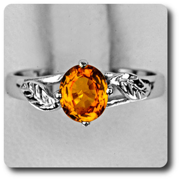 BAGUE SAPHIR ORANGE
