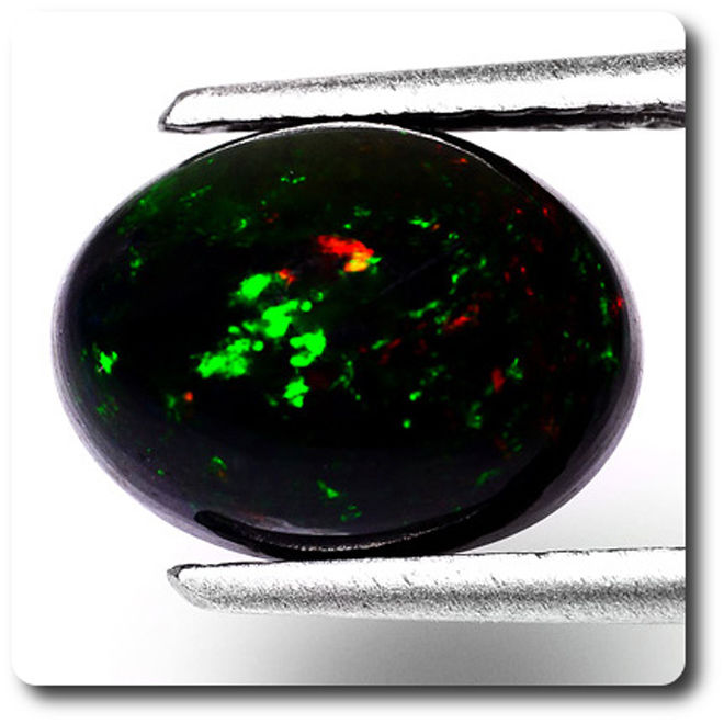RARE !! OPALE NOIRE ET MULTICOLORE D'ETHIOPIE : 1,22 CARAT RARE !! OPALE NOIRE ET MULTICOLORE D'ETHIOPIE : 1,22 CARAT
