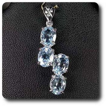 PENDENTIF TOPAZE BLEU