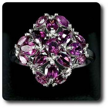 PINK RHODOLITE GARNET RING