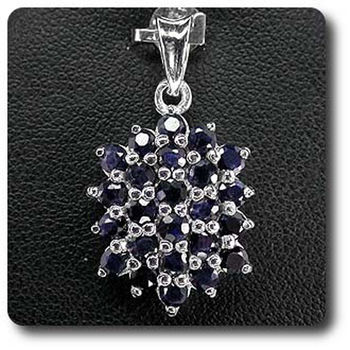 PENDENTIF SAPHIR NOIR