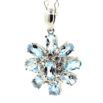 PENDENTIF TOPAZE BLEU