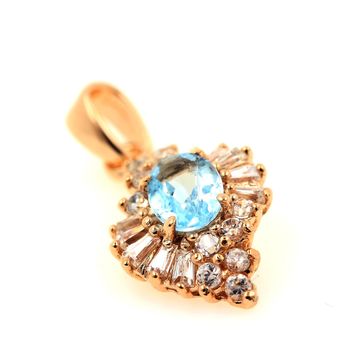 PENDENTIF TOPAZE BLEU