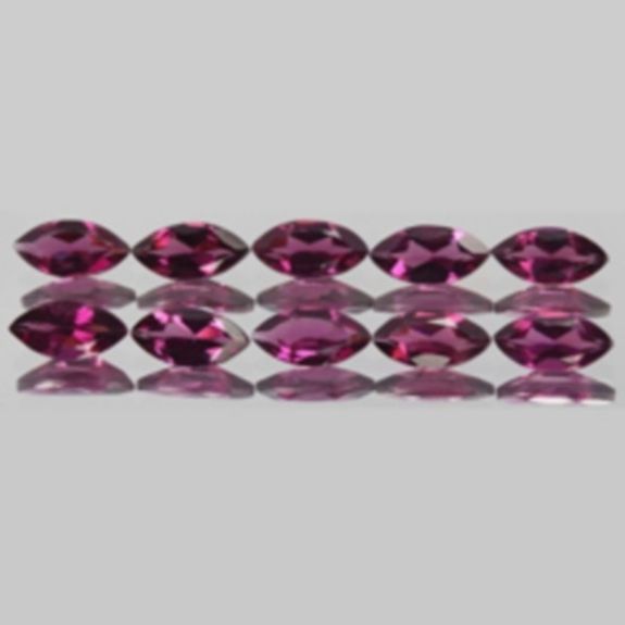 0.18 cts GRENAT Rhodolite Rose. 5x2,5 MM . IF-VVS1 ( vendu à l'unité )