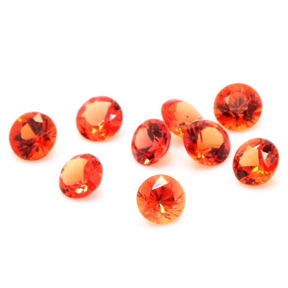 ORANGE SAPPHIRE . round. IF - VVS1 ( 1 piece )