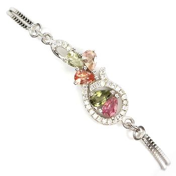 BRACELET TOURMALINE MULTICOLORES