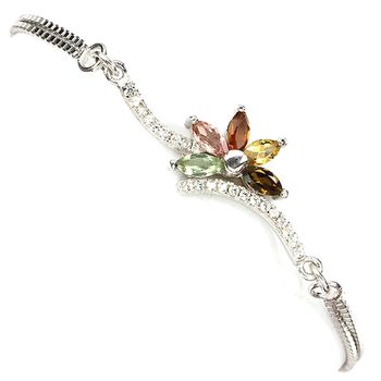 BRACELET TOURMALINE MULTICOLORES