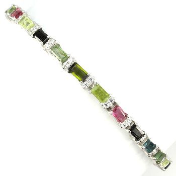 BRACELET TOURMALINE MULTICOLORES