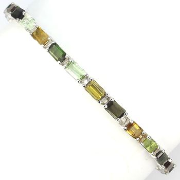 BRACELET TOURMALINE  MULTICOLORES