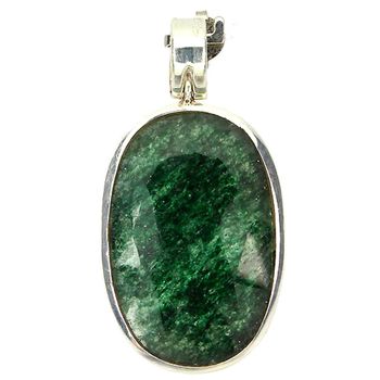 Pendentif Agate moss verte
