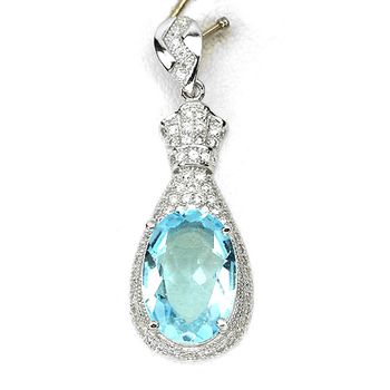 Pendentif Topaze bleue