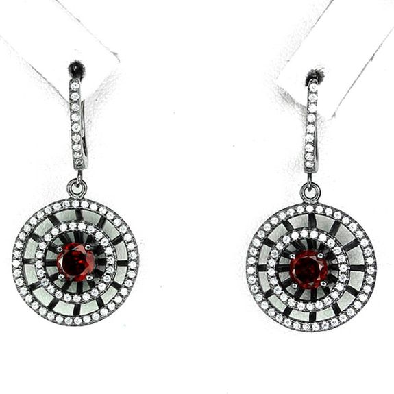 Boucles d'oreille Grenat