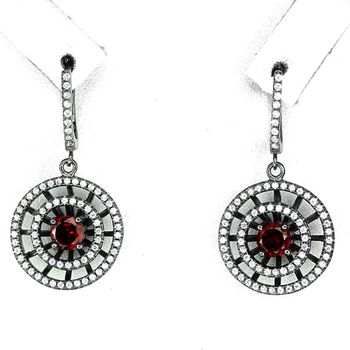 Boucles d'oreille Grenat